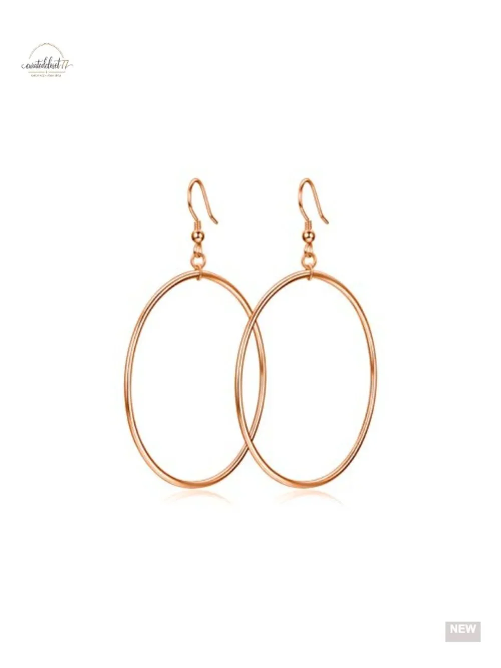 Large Sterling Silver 925 Hoop Earrings Dangle Drop Circle 40mm Lightweight